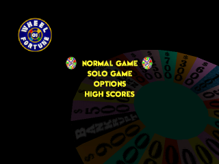 Wheel of Fortune title screen for Playstation